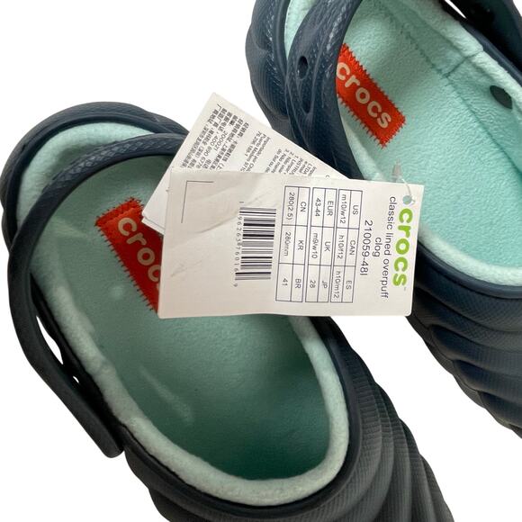 NWT CROCS Men’s Classic Lined Overpuff Clog in Nightfall Navy Blue 10 main image 8